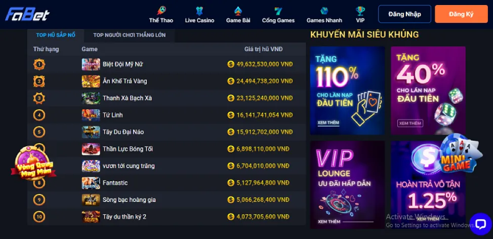 Khuyến mãi độc quyền fu88 casino
